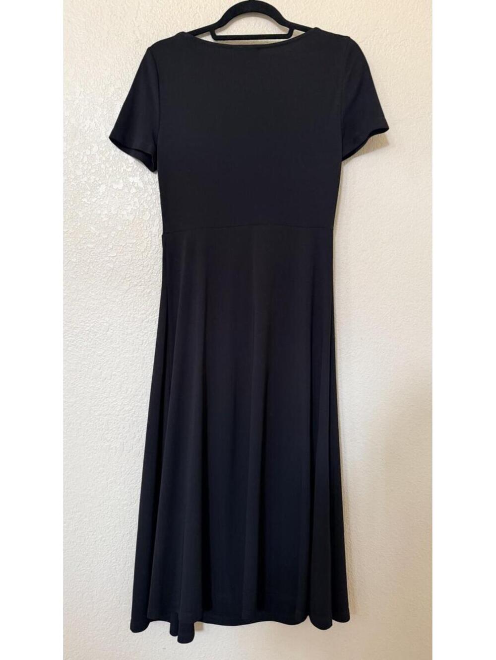 New Donna Karan New York Twist Detail Knit Midi Dress In Black Sz 6 - Picture 9 of 12